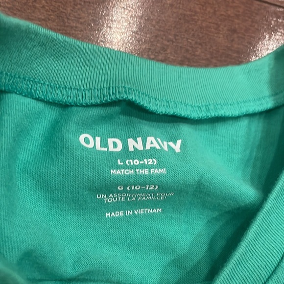 Old Navy Green Happy Go Lucky Graphic T-Shirt - Picture 3 of 4